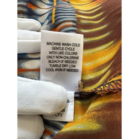 Live And Let Live Womens Multicolor Short Sleeve Top L Polyester Made In Vietnam - Picture 7 of 11